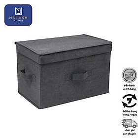 Mua Combo 2 hộp đựng đồ đa năng có nắp - 1PF - MA04 - phong cách Nhật tinh tế  sang trọng  gọn gàng 38x25x25cm