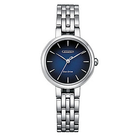 Đồng Hồ Nữ Citizen Eco-Drive Dây Thép Không Gỉ EM0990-81L - Mặt Xanh (Sapphire)