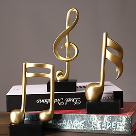 Mua Mô hình 3 nốt nhạc  khoá sol mạ đồng trang trí đàn Piano  đồ decor trang trí nội thất tủ kệ   bàn làm việc - Hàng chính hãng