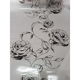 Mua Decan Dán Kính 3D Bông Hồng Đen T061 Khổ 90x100cm cản nắng cửa sổ trang trí phòng