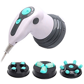 Electric Massager 4 in 1 Infrared Vibration Massage Four Interchangeable Heads Remove Fat Toxin for Women