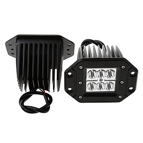 2 Pieces Dually Flush Mount 2x18W LED Work Light For Ford Jeep 4x4 Truck ATV Boat Dodge
