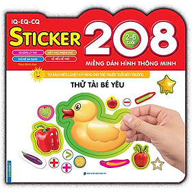 208 Miếng Dán Hình Thông Minh - IQ-EQ-CQ: Thử Tài Bé Yêu