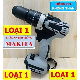 Thân máy khoan pin có búa 13mm, 3 chế độ, Chân pin phổ thông, bảo hành 1 năm