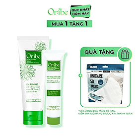 Combo Sữa Rửa Mặt Oribe 100g Và Kem Chấm Mụn 20g Sạch Sâu Dịu Nhẹ Giảm Mụn Ẩn