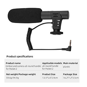 Camera Microphone Multifunctional All-round Camera Microphone For Dji Pocket 2