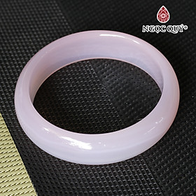 Vòng tay chalcedony hồng bản hẹ (bản 13 - 15mm) - Ngọc Quý Gemstones