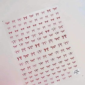Sticker 5D Lụa Nổi Hình 300 Nơ Đỏ Đính Đá Khảm Đá TL054 Trang Trí Móng Tay Chân Làm Nail Siêu Tiện Lợi Dịp Lễ Tết Women Nữ