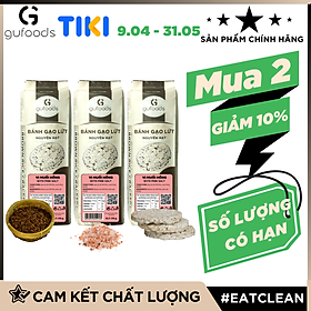 Bánh gạo lứt nguyên hạt GUfoods (510g = 54 bánh) - Phù hợp ăn kiêng, Tập Gym, Eat clean