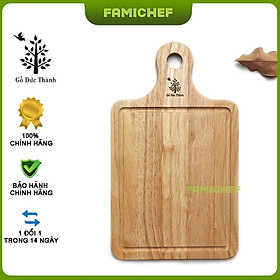 Mua Thớt chữ nhật tay cầm có rãnh Gỗ Đức Thành 01844