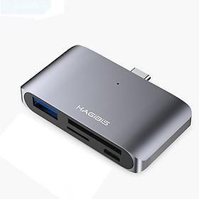 Cáp đa năng Hagibis Usb Type C To SD/TF Card/USB - Hàng chính hãng