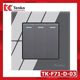 Công Tắc Kính Cường Lực Chống Xước Chống Va Đập chính hãng TENKO TK-F71-D-03 Màu Xanh Mint