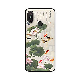 Ốp Lưng in cho Xiaomi Mi 8 Mẫu Tranh Cá Koi - Hàng Chính Hãng