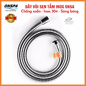 Dây vòi sen tắm INOX 304 ONSPA không gỉ, chống xoắn, dùng cho cả vòi xịt vệ sinh và vòi hoa sen