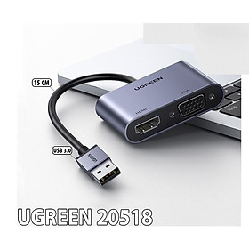 Mua Cáp chuyển USB sang HDMI/ VGA Ugreen 20518 - Hàng chính hãng