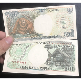 Mua Tiền con Khỉ Indonesia 500 Rupiah 1992 tuổi Thân sưu tầm