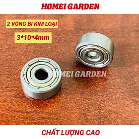 2 cái vòng bi kim loại cho trục 3mm đường kính 10mm kích thước 3x10x4mm - HM0086