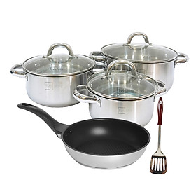 >> BÁO GIÁ BỘ NỒI INOX 3 ĐÁY GỒM 3 NỒI 1 CHẢO 1 XỬNG FIVESTAR FS08CG1 - HÀNG CHÍNH HÃNG | Shopee Lazada Sendo Tiki mới nhất 88 Bộ nồi inox và chảo chống dính cao cấp Fivestar 4 món 3 đáy từ , nắp kính ( tặng 1 sạn inox )
