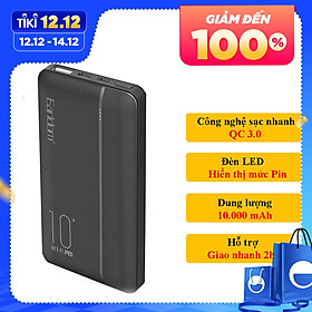 Mua Pin sạc dự phòng 10.000 mAh Earldom PD08  2 cổng vào Micro và Type C  công nghệ sạc nhanh QC 3.0  thiết kế nhỏ gọn dễ dàng mang theo  dùng cho iPhone/ Samsung/Oppo/Xiaomi/ – hàng chính hãng