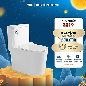 Bồn cầu một khối TUSLO COC 6822 bộ xả 360 độ thiết kế hệ thống xả thải đặc biệt, xả sạch chất bẩn - Hoa Sen Home - Hàng chính hãng