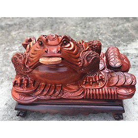 Mua Tượng Cóc Thiềm Thừ ngậm tiền gỗ Hương nguyên khối mang tài lộc vào nhà