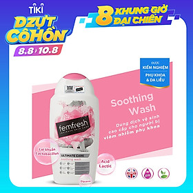 Dung dịch vệ sinh phụ nữ cao cấp Femfresh Soothing Wash 250ml, giúp kháng khuẩn, ngừa viêm nhiễm, làm sạch thơm