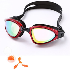 Kính bơi nam Cleacco tráng gương, chống tia UV tặng Bịt tai silicone - Hàng Chính Hãng