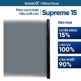 Mua Phim cách nhiệt cửa kính NanoX Supreme 15 chống nắng & chống tia UV chuyên sâu cho nhà kính