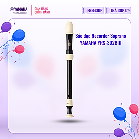 Mua Sáo dọc Recorder Soprano YAMAHA YRS-302BIII kèm túi đựng  dụng cụ vệ sinh  kem bôi khớp nối - Nốt thổi Baroque  tiêu chuẩn giáo dục quốc tế