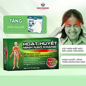 Hoạt Huyết Minh Não Khang Extra Hỗ Trợ Hoạt Huyết, tăng Cường Tuần Hoàn Máu Não Hộp 2 Vỉ x 10 Viên Nang