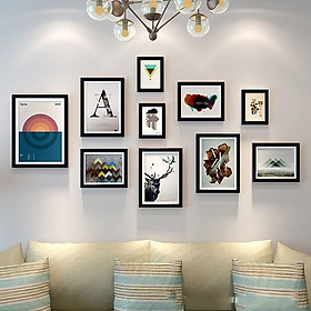 Bộ 10 Khung ảnh Treo Tường Phòng Khách KA1003 Miễn phí phụ kiện.