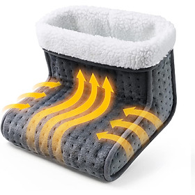 Máy sưởi ấm chân bằng điện, Tấm sưởi ấm cho bàn chân với công nghệ làm nóng nhanh, 4 cài đặt nhiệt, tự động tắt trong 90 phút