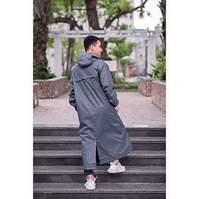 Áo mưa măng tô nam một đầu PU 2 lớp thời trang cao cấp chống thấm chống gió lạnh - Ao mua mang to nam