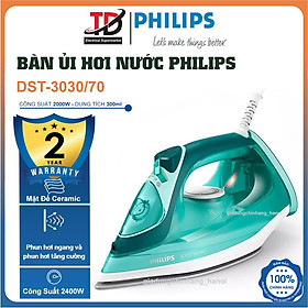 Bàn Ủi Hơi Nước Philips DST3030/70, 2400W Mặt Đế Ceramic, Hàng Chính Hãng