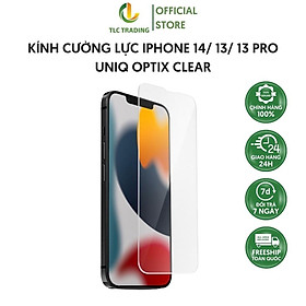 HÀNG CHÍNH HÃNG - Kính Cường Lực UNIQ Optix Vivid Clear Dành Cho Iphone 14/ 13/ 13 Pro Mỏng Nhẹ Chống Va Đập Dễ Sử Dụng