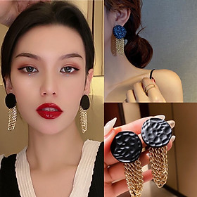 Khuyên tai ngọc bội vàng bông tai nữ cao cấp