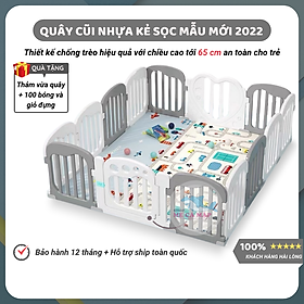 Quây cũi nhựa cao 65cm tặng THẢM DÀY và 100 BÓNG