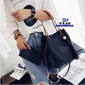 Bộ đôi túi và ví thời trang cao cấp Đồ Da Thành Long TLG  208168 1(đen)