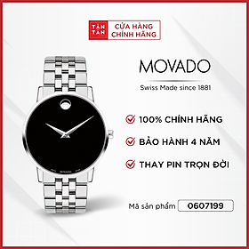 Đồng Hồ Thời Trang Nam Movado Máy Pin Museum Classic 0607199 40mm