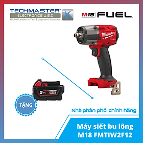 Máy siết bu lông Milwaukee M18 FMTIW2F12-0X0 + TẶNG PIN 18V 5.0Ah M18B5 (Hàng chính hãng, Bảo hành 12 tháng)