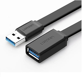 Mua Cáp tín hiệu usb 3.0 nối dài cao cấp dây dẹp dài 2M màu đen UGREEN USB10808Us129 Hàng chính hãng