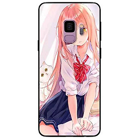 Ốp lưng in cho Samsung S9 Mẫu Cô Gái Sơ Mi Trắng