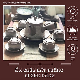 Mua Bộ Ấm Chén Trà Đạo Gốm Hồng Sa Bát Tràng Tánh Không Dáng Thạch Điều Dung Tích 450ml AHS35