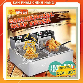 Mua Bếp Chiên Nhúng Điện Đa Năng Dung Tích 12Lít 2 Rổ Nhúng  Máy Chiên Gà Rán  Khoai Tây  Cá Viên-Hàng Nhập Khẩu