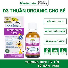 D3 Thuần Organic Nature's Way Kids Smart Infant Drops VD3 Hỗ Trợ Xương Răng Chắc Khoẻ 13ml