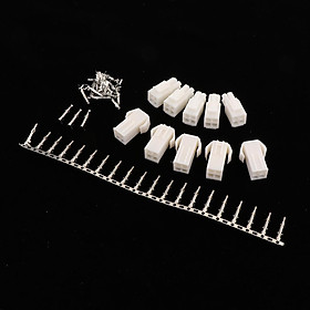 20pcs Male Female Spade Connector Wire Crimp Terminal Block w/ Sleeve 4.5mm Heavy Duty 4 Pins