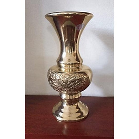 Mua Lọ hoa bằng đồng vàng nguyên chất 19cm
