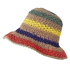 Womens Straw Beach Sun Visor Hat Foldable Sunhat for Summer Outdoor