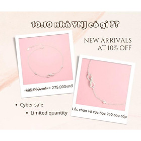 Lắc chân vô cực bạc 950 cao cấp YN JEWELRY