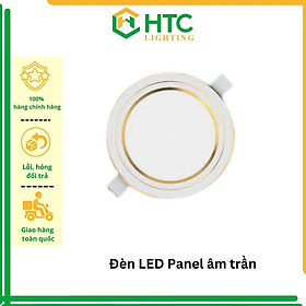 Đèn LED Panel âm trần 12W, viền vàng/ bạc, ánh sáng trắng hoặc 3 chế độ màu - Thương hiệu MPE - Ánh sáng trắng, Ánh sáng trắng